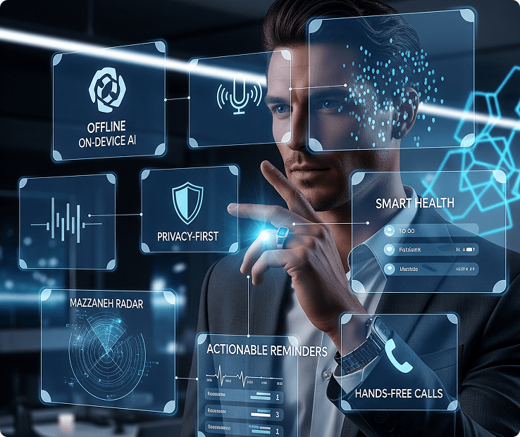 Data & growth visual: users, finance, analytics, and technology in a connected system
