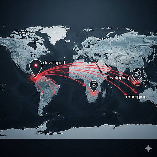 Global pilot waves map: developed, developing, emerging