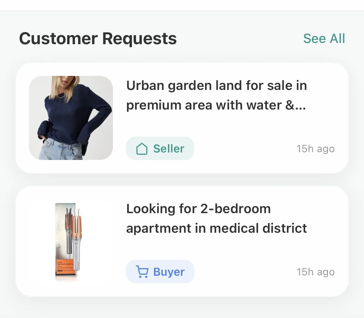 Customer requests list
