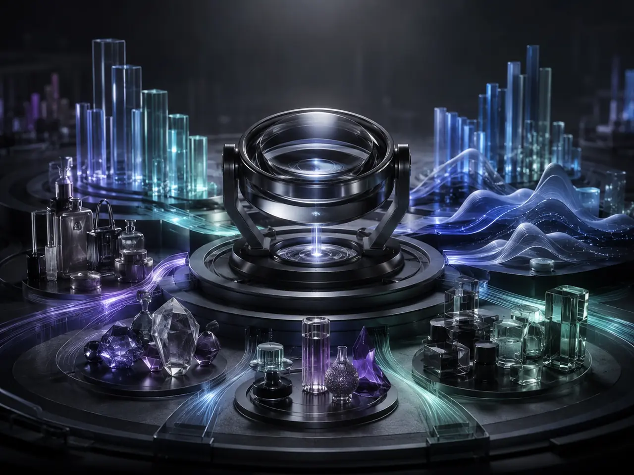 Abstract connected analytics signal landscape